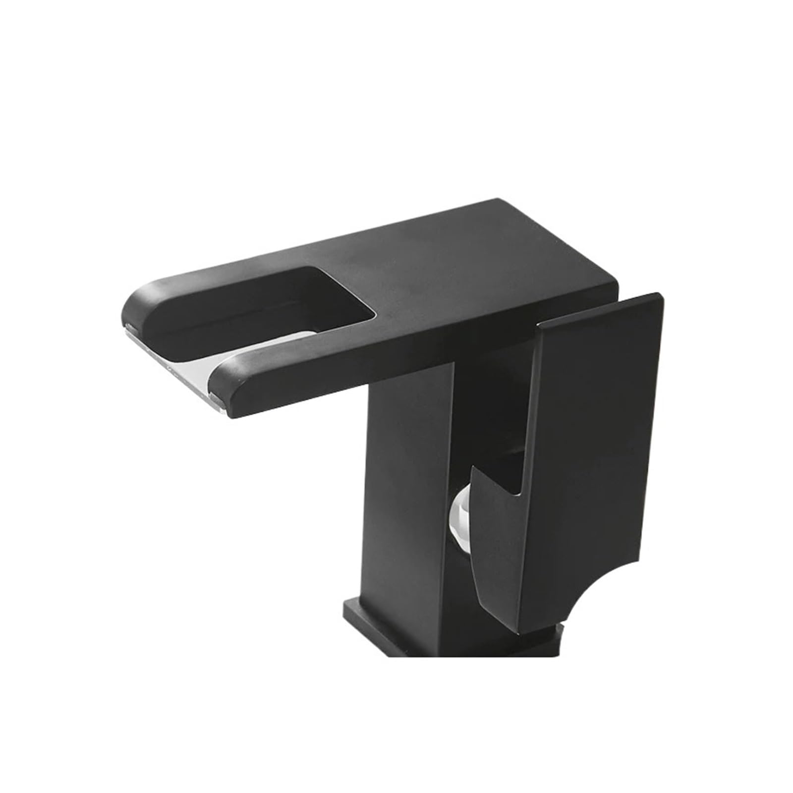 CVFRDD LED Bathroom Faucet Waterfall Black/Chrome/Gold Modern Single Handle, 1 Hole Deck Mount Mixer Tap Commercial Lever Basin Vanity(Nero)
