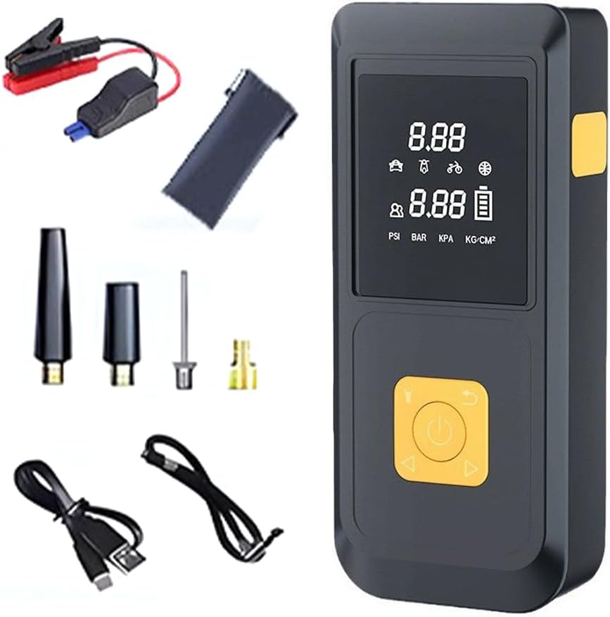 – Morelian Car Tire Inflation Pump Multifunctional Mobilephone Re Electric Motorcycle Car Battery Starter Auto Tyre Inflator with LED Light