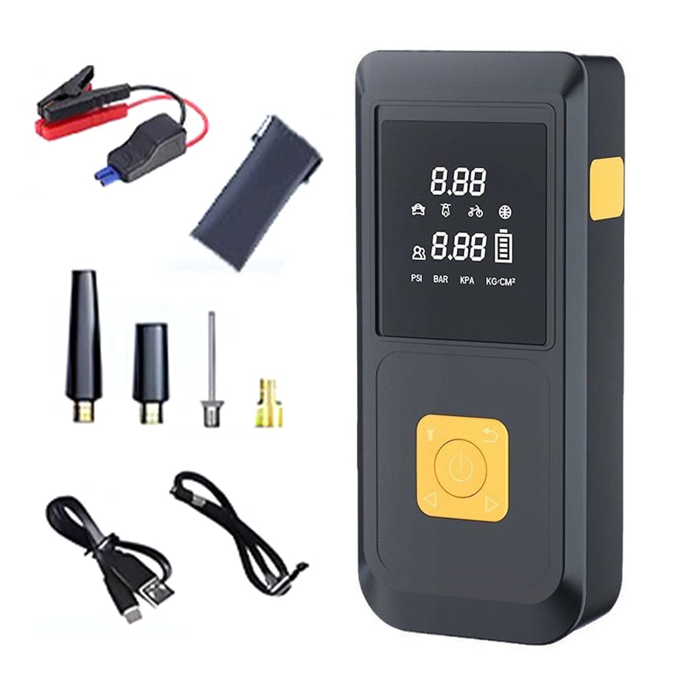 – Morelian Car Tire Inflation Pump Multifunctional Mobilephone Re Electric Motorcycle Car Battery Starter Auto Tyre Inflator with LED Light