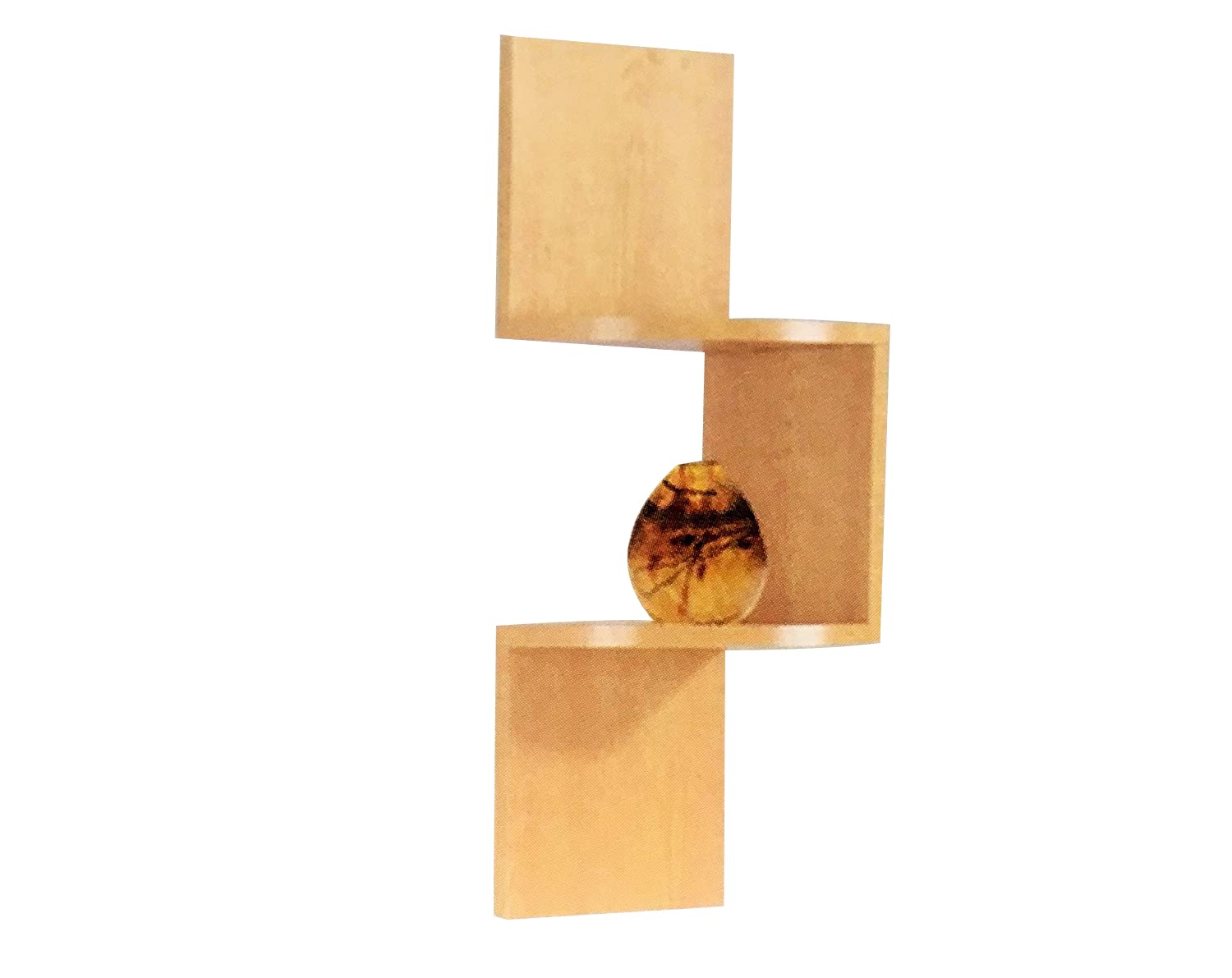 spot on dealz® Lucca Corner Floating Shelves Oak Wall Shelf Wooden 2 Tier Small Corner Shelf for Bedroom Living Room Kitchen Decorative Furniture Display Shelving Unit — image 1