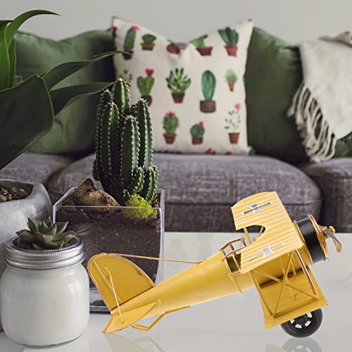 Maquetas de aviones antiguos figuras de metal coleccionables y decoración de escritorio 7