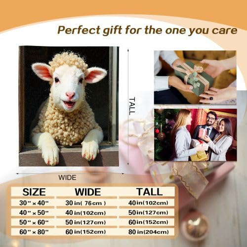 Manta Polar 220 x 240 Oveja Blanca Adulto, Mantas para Cama 105 de Franela Cálida y Cómoda para Niños y Adultos, Mantitas para Sofá Reversible para Cubre Sofa Colchas, Fácil de cuidar