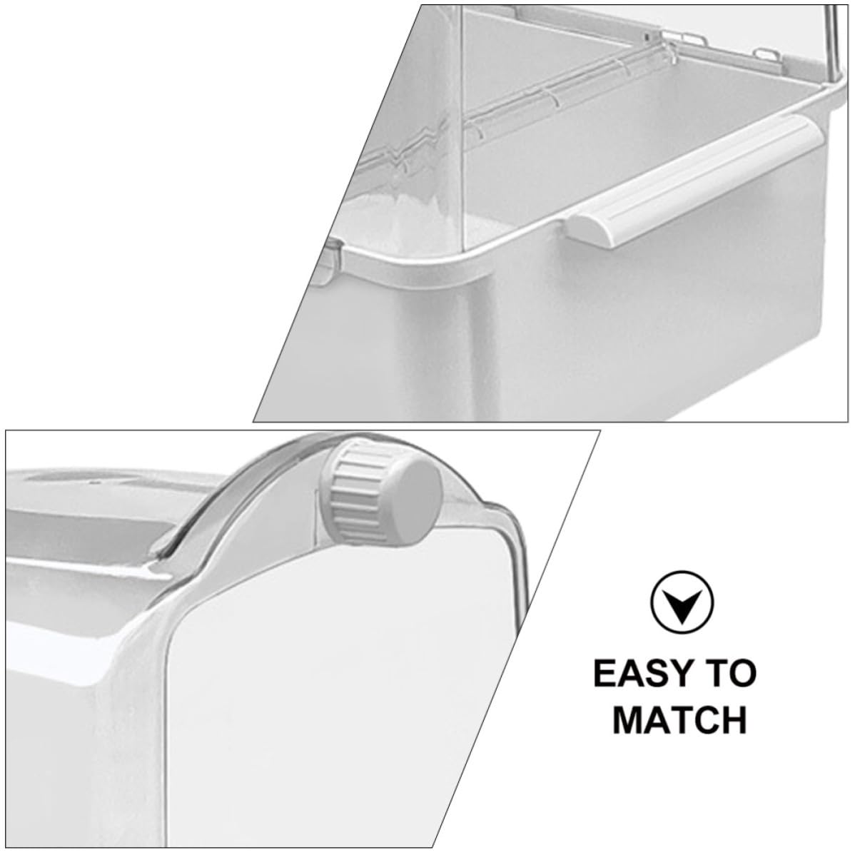 ibasenice Bassin pour Bain D’Oiseaux en Plastique Blanc, Injecteur D’Eau