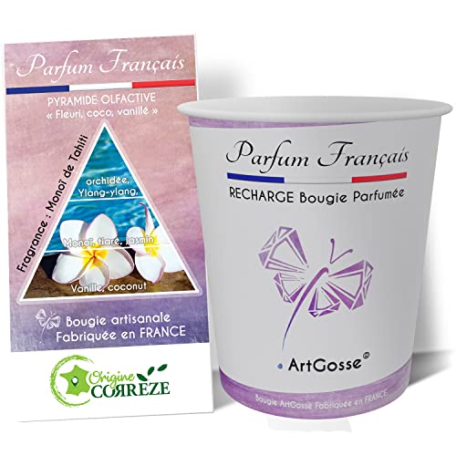 Recharge Bougie parfumée ArtGosse 160ml (RECHARGE Monoï de Tahiti)