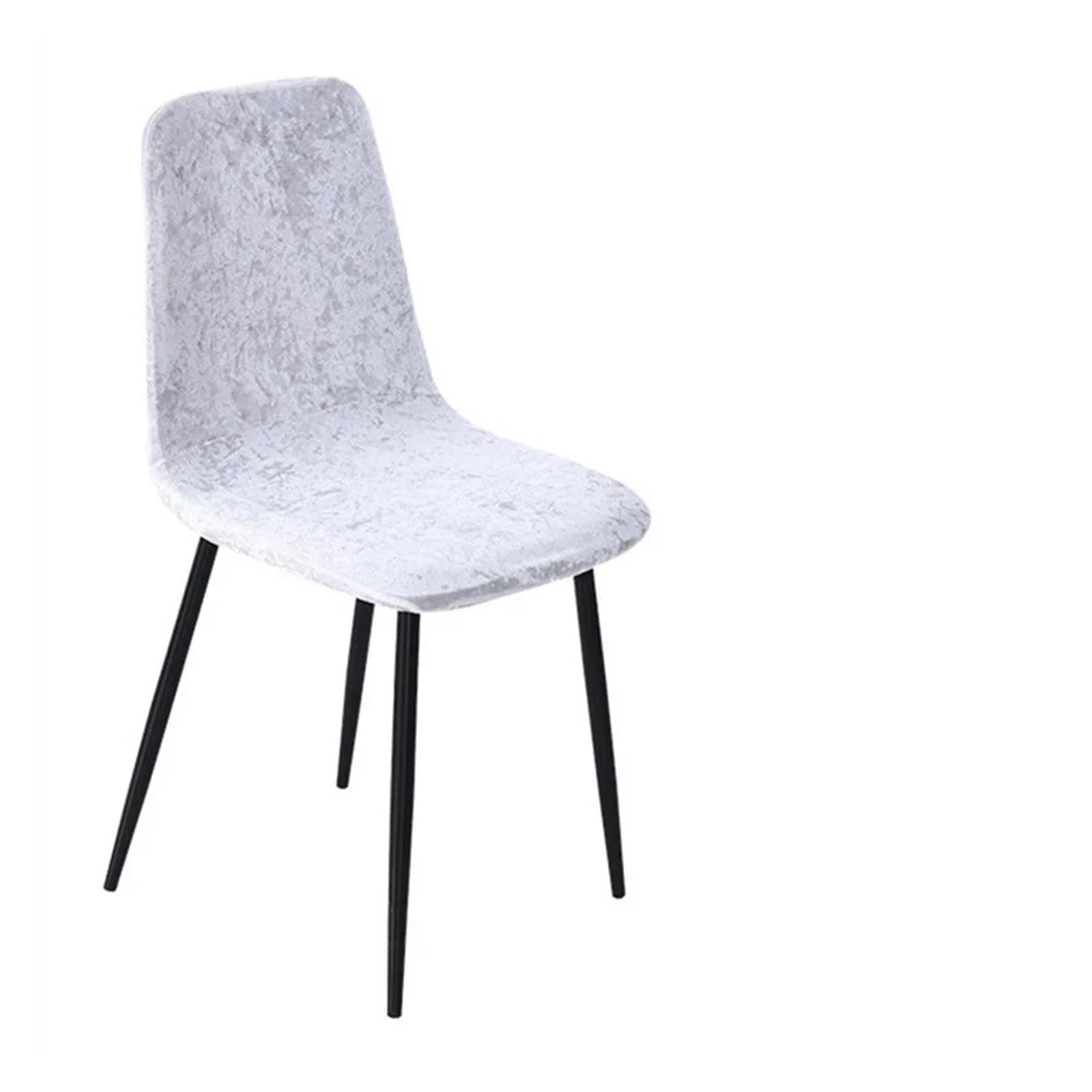 CIOPLJHKL Velvet Shell Chair Cover Stretch Plain Dining Seat Covers Elastic Armless Removable Furniture Slipcovers Home Decor for Hotel, Banquet(White)