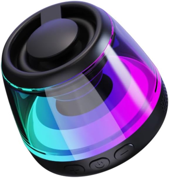 51Uso4owlpL._AC_SL1000_ Caixa de som Bluetooth portátil com luz LED RGB, suporte magnético para celular, som 360°, à prova d’água IPX7, ideal para banho, festa e viagem