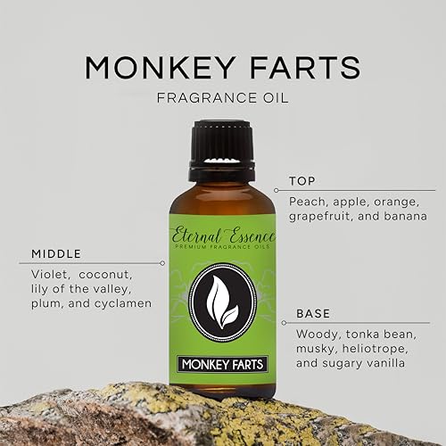 Image of Eternal Essence Oils Monkey Farts 30ml Premium Fragrance Oil - for Candle, Soap Making, Aromatherapy, Diffusers, Home Care, & Humidifiers