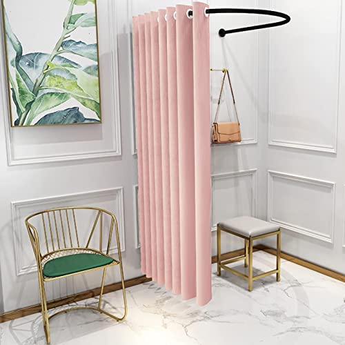 Clothing Store Fitting Room,U-Dressing Room,portable Simple Mobile Changing Room High Shading Rate Curtain Kit,Area Metal Track Locker Room For Shopping Malls,for Office Outdoor Activity And The Mall