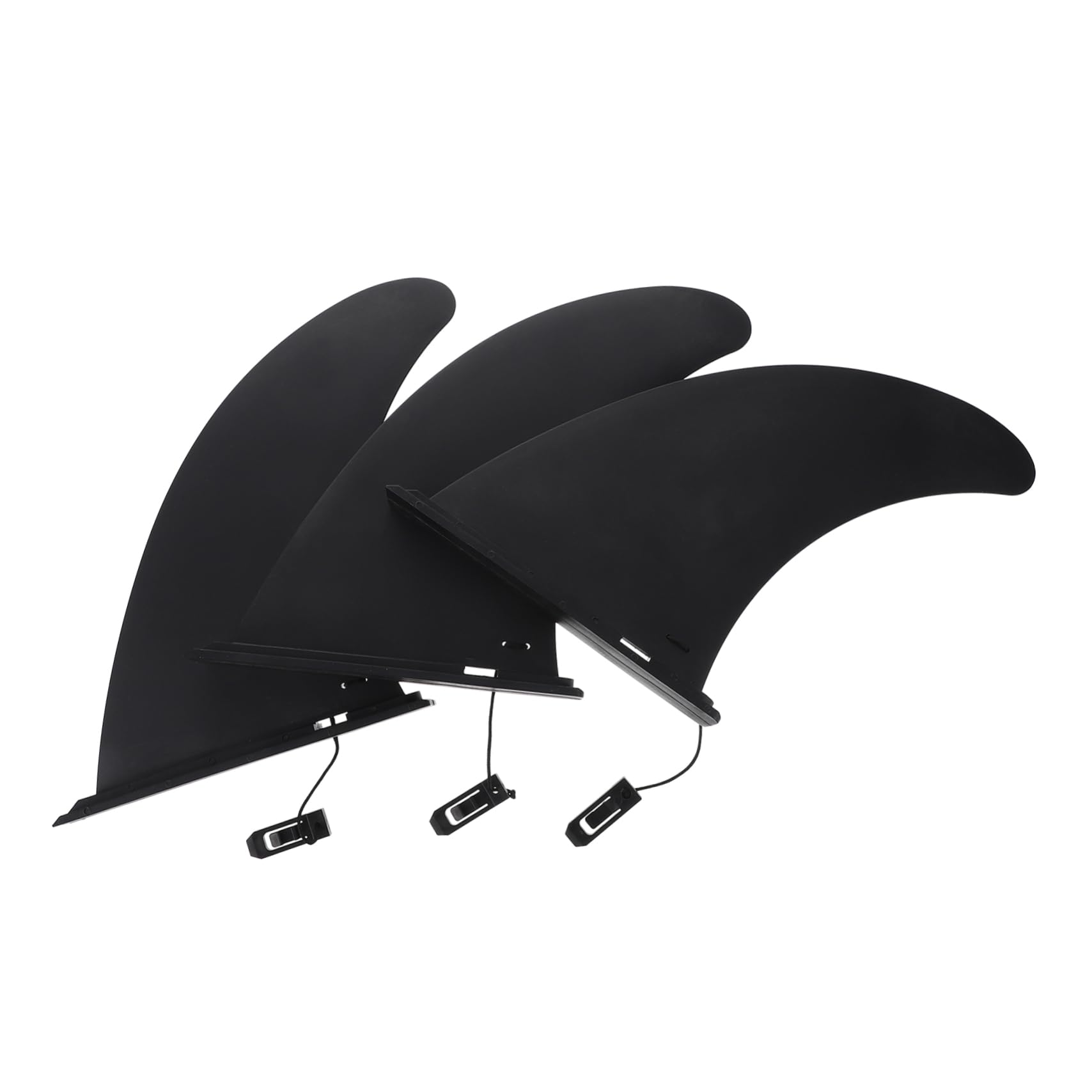 Aleta de Tabla de Surf de Nailon Clip, Paquete de 3 | Diseño Reforzado, para Surfboard, Negro, Cerrados y Rápidos, Sujeción Estable, Uso Deportivo