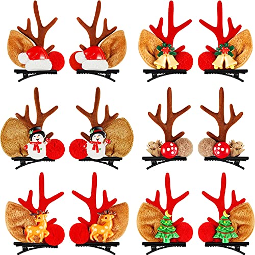 6 Pairs Girls Hair Clips Deer Horn Barrettes Christmas Reindeer Hair Clip Antlers Hair Clips Antler Hair Ornament Hair Accessories for Women Girls Christmas Decorations Party Cosplay 6 Pairs Girls Hair Clips Deer Horn Barrettes Christmas Reindeer Hair Clip Antlers Hair Clips Antler Hair Ornament Hair Accessories for Women Girls Christmas Decorations Party Cosplay