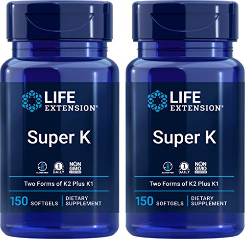 Life Extension Super K, 150 Softgels (Pack Of 2) With Vitamin K1 And K2 Supplement #TOP28