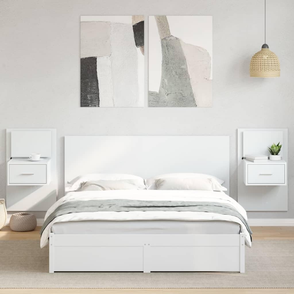 ZEYUAN Cabecero de Cama con mesitas Madera de ingeniería Blanco 160 cm, Cabeceros Cama, Cabeceros Moderno, Cabezales Cama, Muebles Habitacion, Cama Cabeza, Mueble Cabecero - 3295338
