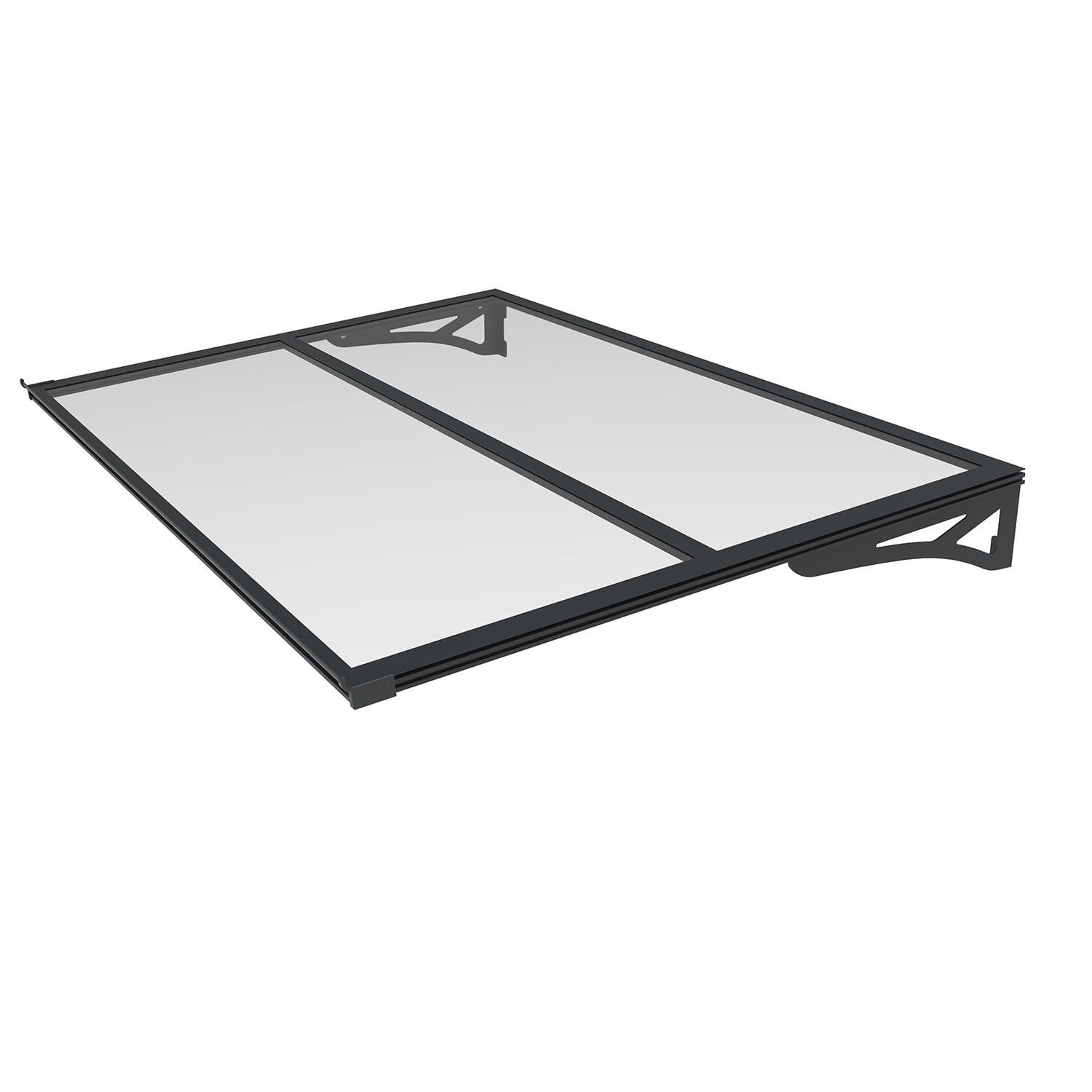 SCHARTEC Aluminium-Vordach W1200/W1400 als Haustürvordach 120 oder 140 cm | schützt auch bei extremen Wetterlagen Vordach für Haustür Überdachung | Aluminium Polycarbonat | Größe wählen (900 mm, 1400)