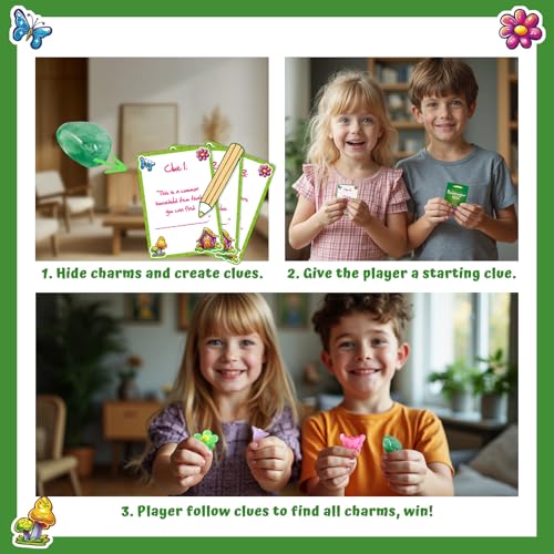 EDUMAN Flower Fairy Scavenger Hunt Dig Kit - Treasure Dig Kit Arts & Crafts, STEM Educational Toy with Clue Cards, Gemstone Dig Kits & DIY Jewelry Making Kits for Kids 6+ - Ideal Gift for Girls - Image 8