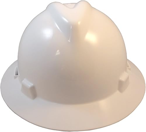 Vista 2 de MSA V - Sombreros de ala completa con suspensiones FasTrac III con práctica bolsa de mano, color blanco