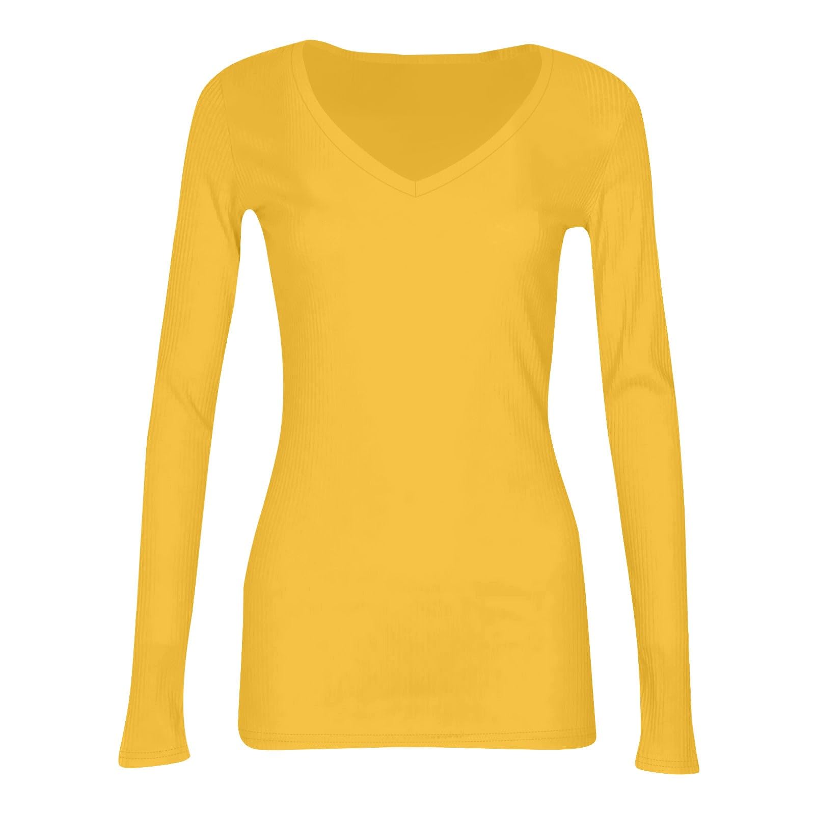 sous-Vêtements Féminins Col V Sportswear Femme Coton Tee Shirt Sport sous Pull Femme Hiver Grandes Taille sous-Vêtements Longue Vêtement Femme