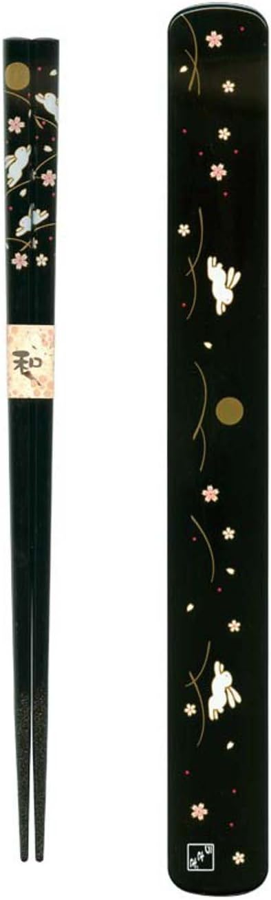 Ryu Mei Usagi (Rabbit) Black Chopstick 22.5cm 090696 [W/box]