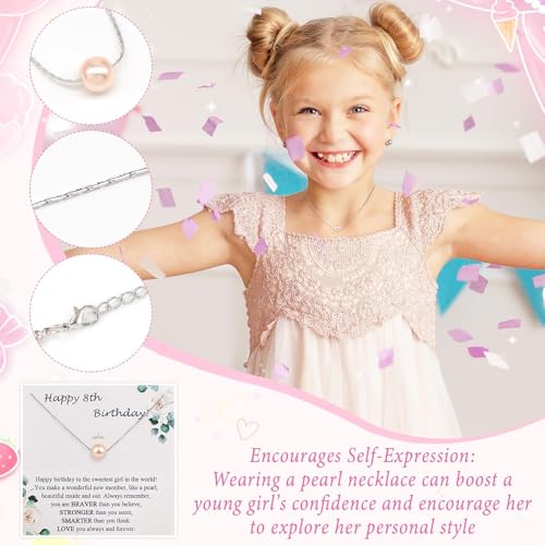 MOTONG Gift for 8 Year Old Girl, Happy Birthday Gifts for 8th Girl, Presents for 8 Years Old Girls Socks Pearl Necklace Bracelet for Teen Girls Daughter Niece Sisters Classmates - Image 5