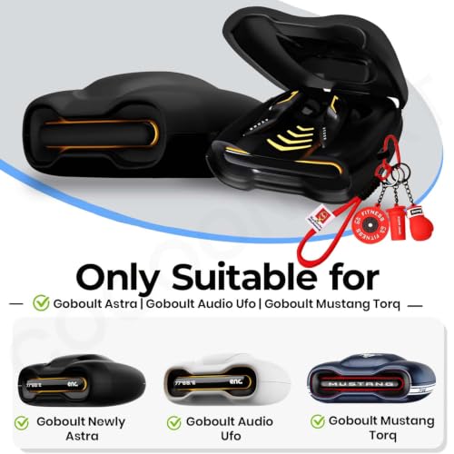Image of Soft Silicone Case Cover for GoBoult Audio UFO | GoBoult Astra | GoBoult Mustang Torq with Gym Boxing Keychain (Red)