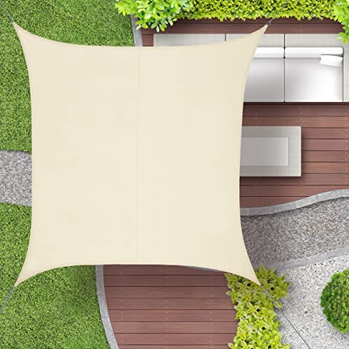 GAIJUAN Sonnensegel 1,1x5 M – Aus Polyester, UV-Schutz 90%, Wasserdicht, Mit 4x1,5 M Spannseilen
