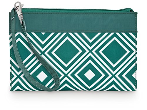 All For Color Green Geo Wristlet