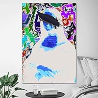 SIGNWIN Framed Canvas Wall Art Leonardo Da Vinci Mona Lisa Colorful Painting Graffiti & Street Art Famous People Pop Art Modern Urban Multicolor for Living Room, Bedroom, Office - 12x18 inches