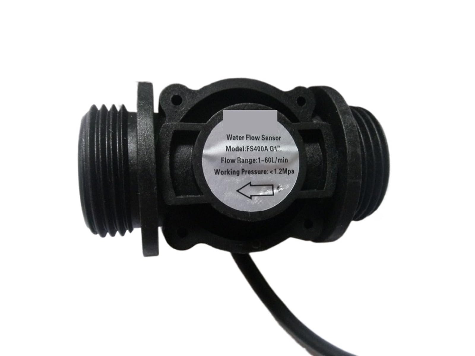 1 sensor de flujo de agua G1" + caudalímetro digital con pantalla LCD y control cuantitativo de 1 a 60 l/min + adaptador de corriente de 24 V