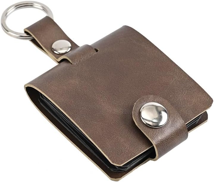 PU Leather Mini Album Keychain Portable Small Card Storage
