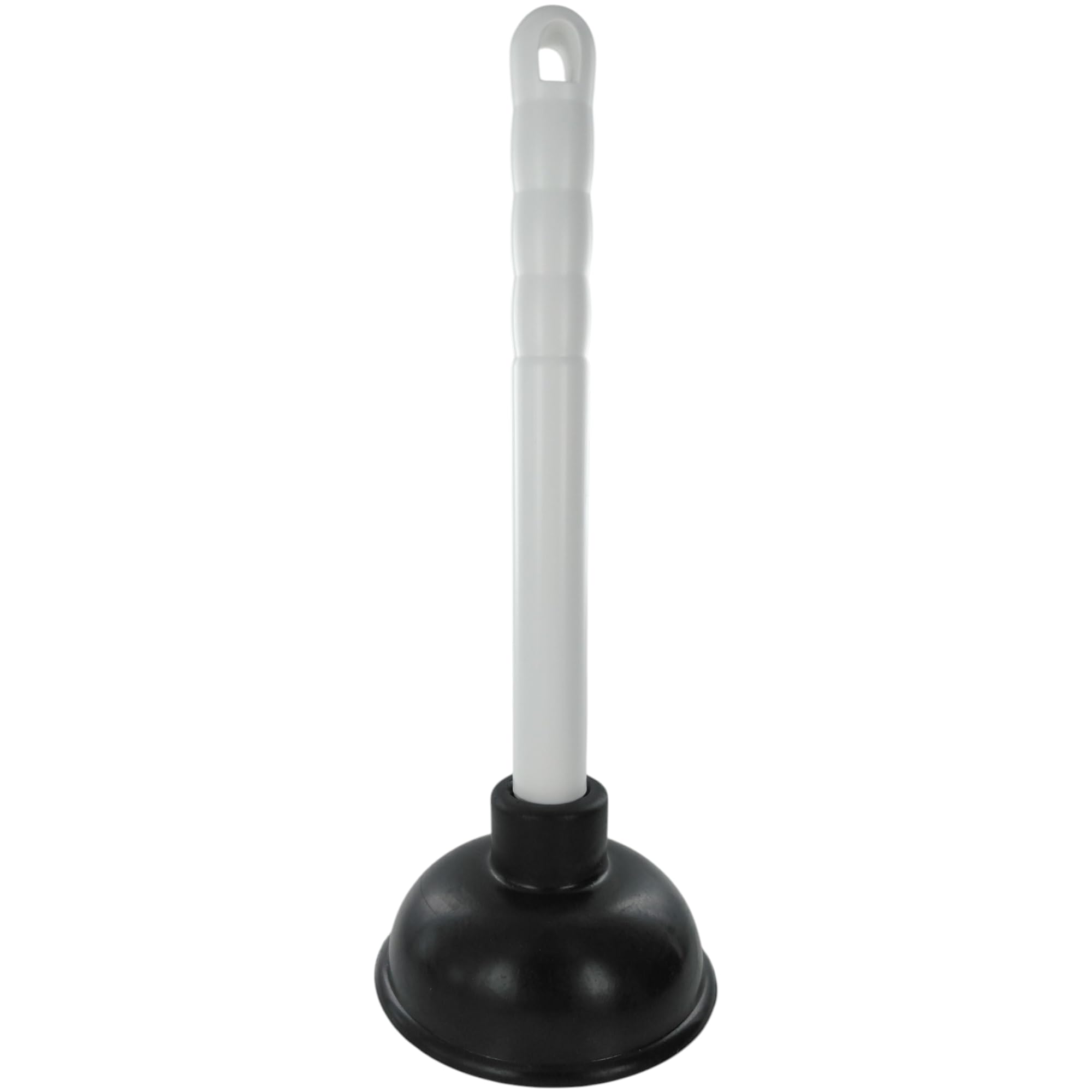 Merriway BH01938 4-Inch Sink Plunger With 9-Inch Handle – White/Black, 100mm Suction Cup For Basins, Sinks, And Drains