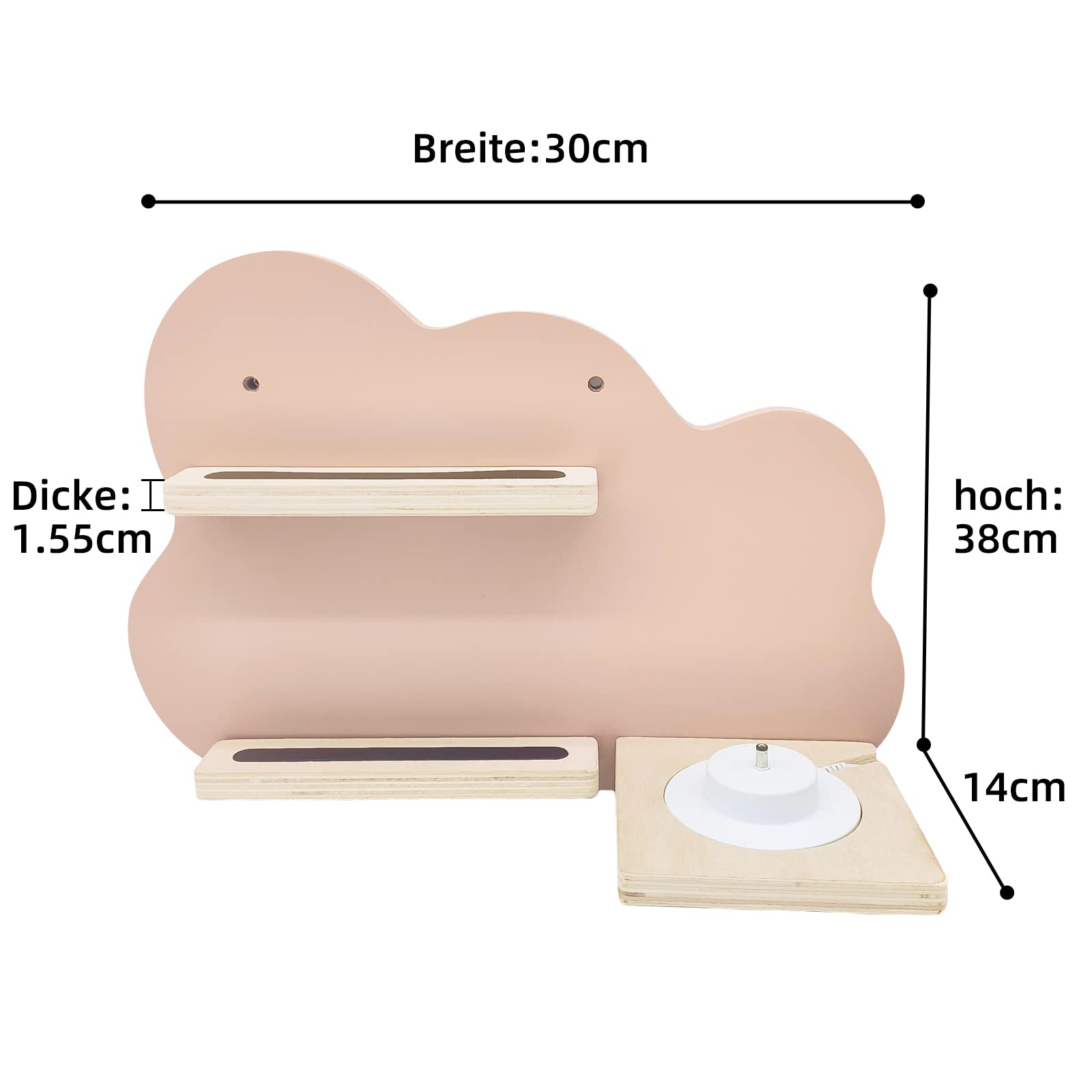 Tonie shelf for Tonieboxmagnetic shelftonies storage shelf for 10 Tonie figures, Tonie Box Magnetic Wall Shelf Storage Shelf for Children to Play and Collect Shelf (Cloud Pink UK) - Image 3