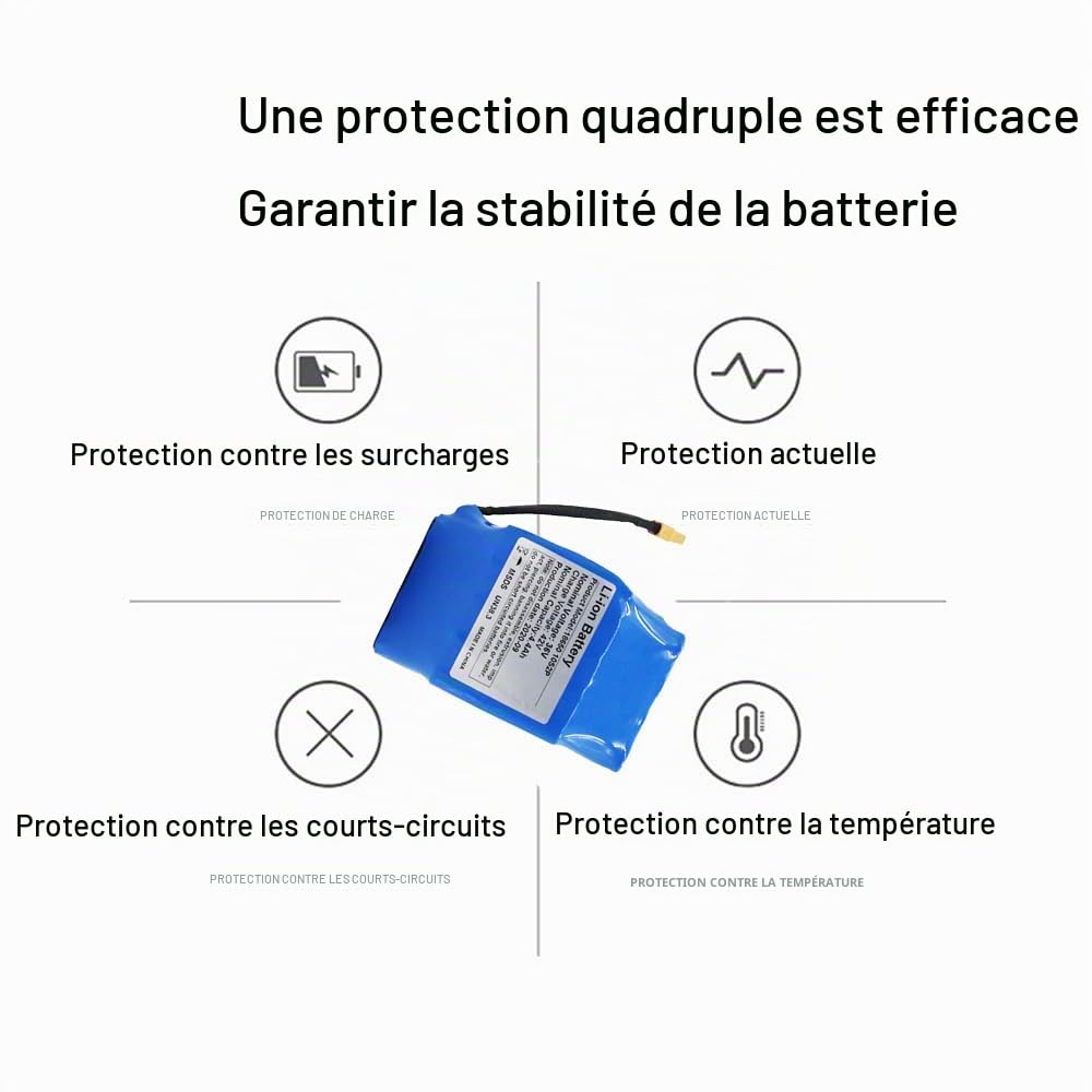 Batterie Lithium-ION 36 V 4,4 Ah pour Hoverboard électrique (10S2P) 36 V 4 400 mAh pour trottinettes électriques et Planches Auto-équilibrées