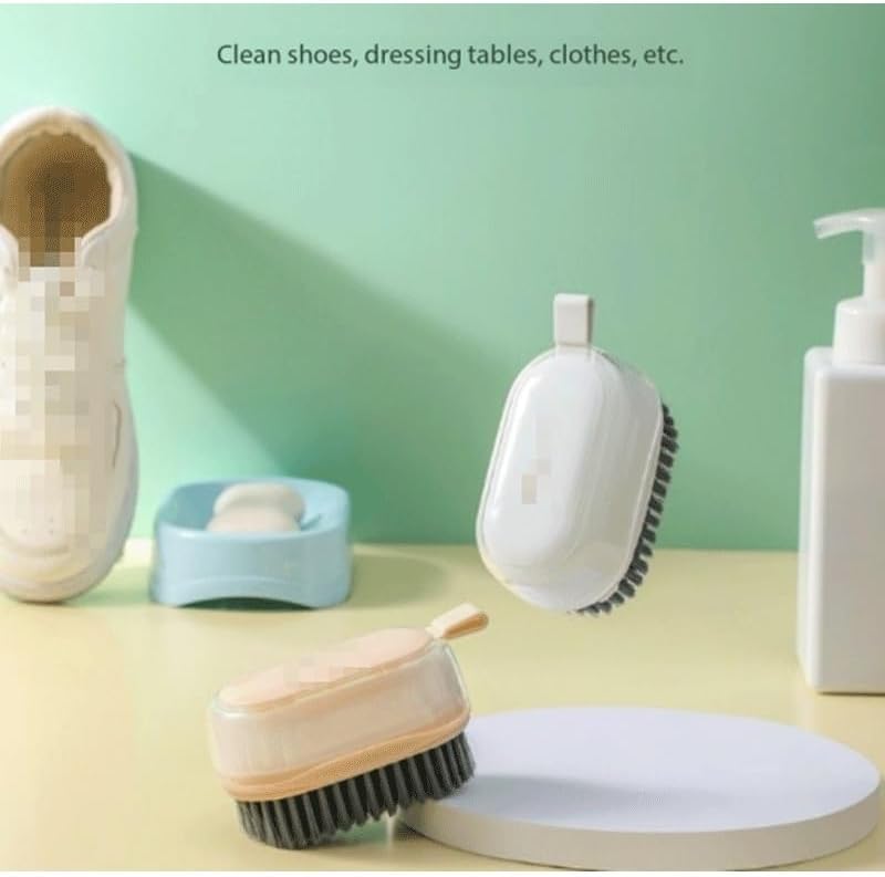 Cleaning Brush Multi-Purpose Round Mellow Handle Laundry Clean Shoes Household