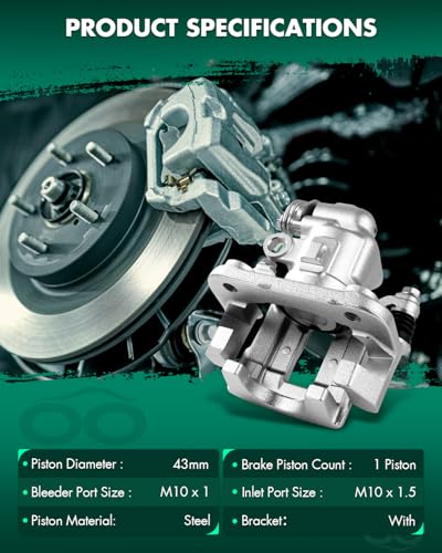 Image of SCITOO Rear Brake Calipers With Bracket 18B4537 18B4536 Compatible For Ford For Taurus 1993-1999,For Lincoln For Continental 1993-2000,For Mercury For Sable 1993-1999
