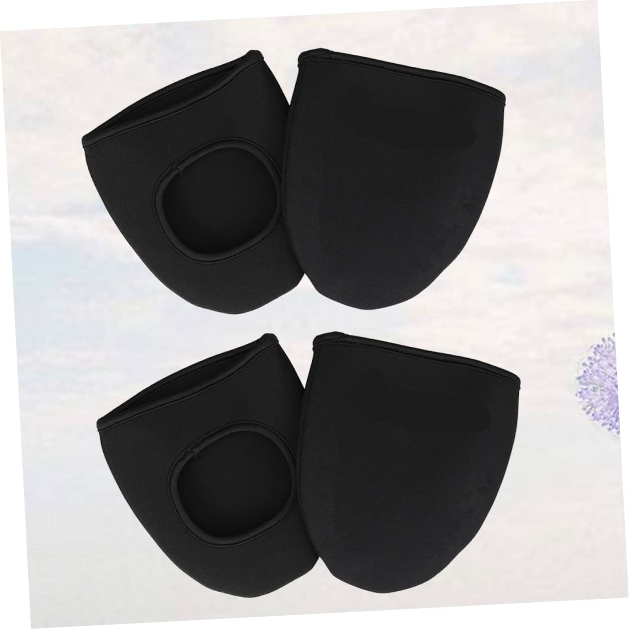 ibasenice 2Pairs Cycling Shoe Covers Neoprene Half Shoe Covers for Warmth Windproof Protection Outdoor Overshoes for Safe Biking Comfortable Fit for All Riders