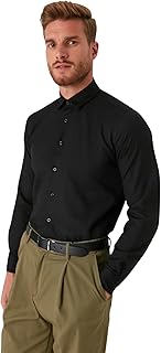 ترنديول قميص بيسيك اوكسفورد كلاسيكي سهل الكي بقصة ضيقة للرجال TMNAW23GO00039 (عبوة من قطعة واحدة)