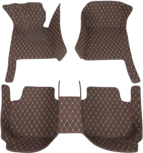 Tapis de sol voiture de luxe en cuir PU pour Kia Optima K5 marron