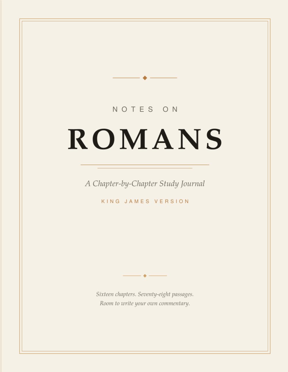 Romans: A Chapter by Chapter Study Journal