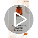 Image of 5 Liter Glass Beverage Dispenser with Tap & Stand, Ice Drink Dispensers for Water, Juice, Cocktails, Detox Drinks & More Perfect for Party,Home & Restaurants, Weddings Decoration (VM-08)