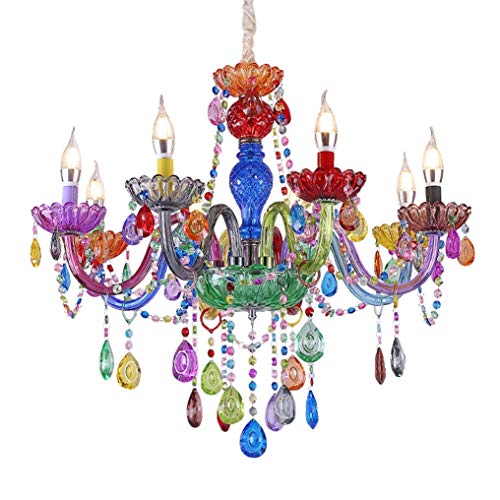 Lustres de plafond pour chambre fille LANMOU luminaire cristal coloré suspendu
