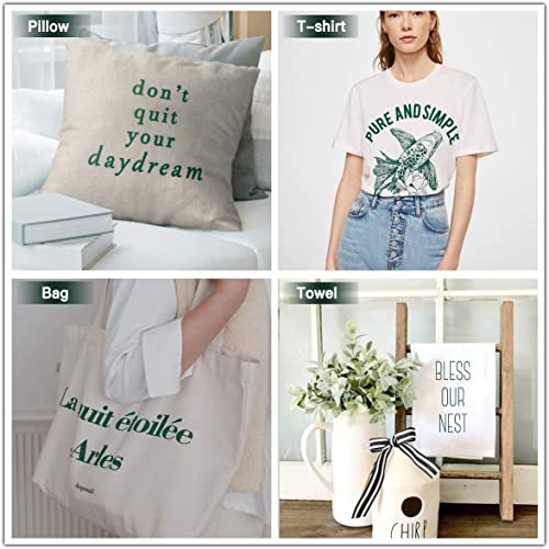 Image of HTVRONT HTV Heat Transfer Vinyl - 12 inch x 20ft Green HTV Vinyl Rolls for Shirts, Iron on Vinyl for All Cutting Machines - Easy to Cut & Weed for DIY Heat Transfer Design (Green)