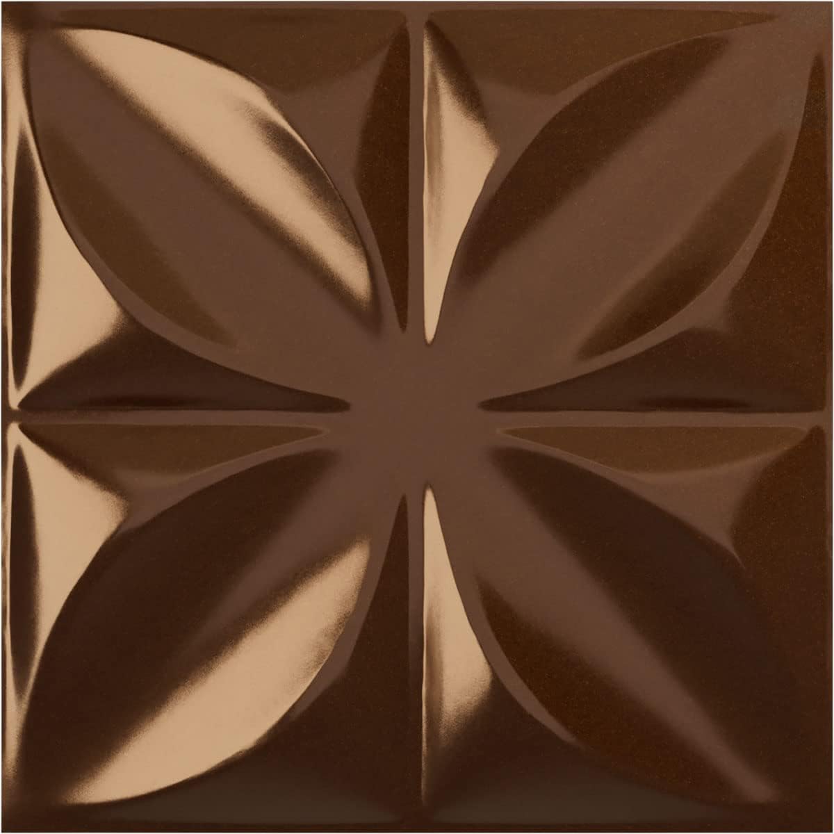 Ekena Millwork 19 5/8W x 19 5/8H Alexa EnduraWall Decorative 3D Wall Panel, Dark Copper (Covers 2.67 Sq. Ft.