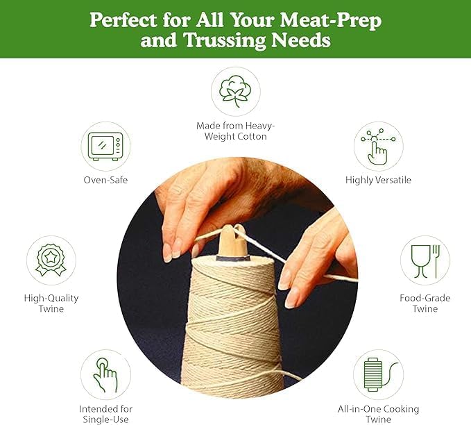Image of Regency Wraps Butcher's Cooking Twine, 500' Cone on Holder with Cutter