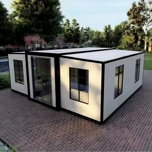 Contenedor plegable expandible para el hogar – Marco de acero soldado de 20/30/40 pies, doble impermeable, aislado | Modular Living/Office/Pop-Up Shop