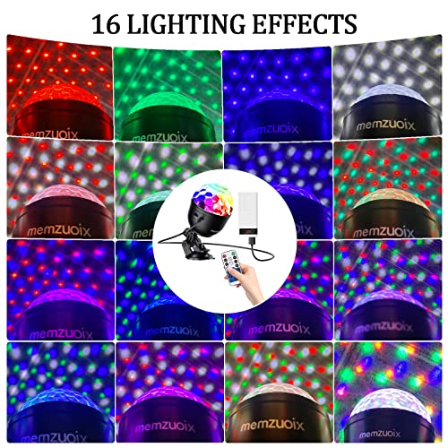 Memzuoix Disco Ball Light For Party Small Dj Strobe Light With 16 Colors,Remote Control Party Lights Usb Disco Stage Light For Home Dance Birthday Easter Karaoke Wedding Christmas Decoration Lamp #TOP1