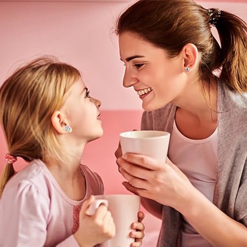 10 Pairs Hypoallergenic Screw Back Earrings For Women Girls Surgical Steel Small Huggie Hoop Earrings Cute CZ Star Butterfly Dangle Hoop Earrings Screwback Stud Earrings Set For Sensitive Ears4