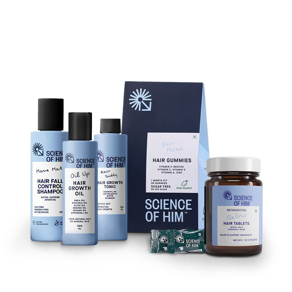 Buy Science of Him Anti Hair fall Shampoo, Hair Oil, Hair Tonic