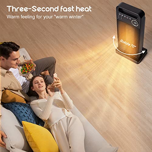 PTC ventilatorkachel voor badkamer, 2000 W, elektrische keramische verwarming, energiezuinig, stil met intelligente thermostaatbediening, drie warmtestanden, stille ventilatorkachel, energiebesparend, voor de badkamer - Afbeelding 8