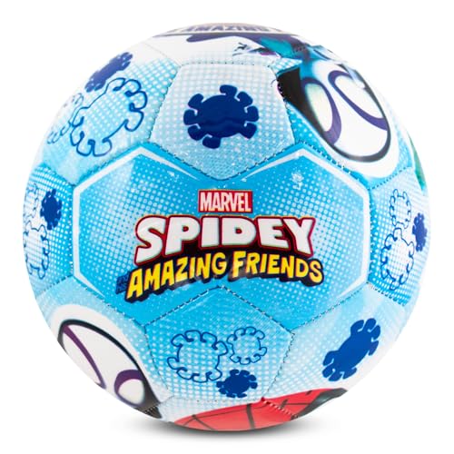 Hy-Pro Offiziell Lizenzierter Spidey und Seine Super-Freunde Mini Fußball Große 3 - Marvel Superhelden-Design - Trainingsball fur Draußen & Garten - Fußball klein