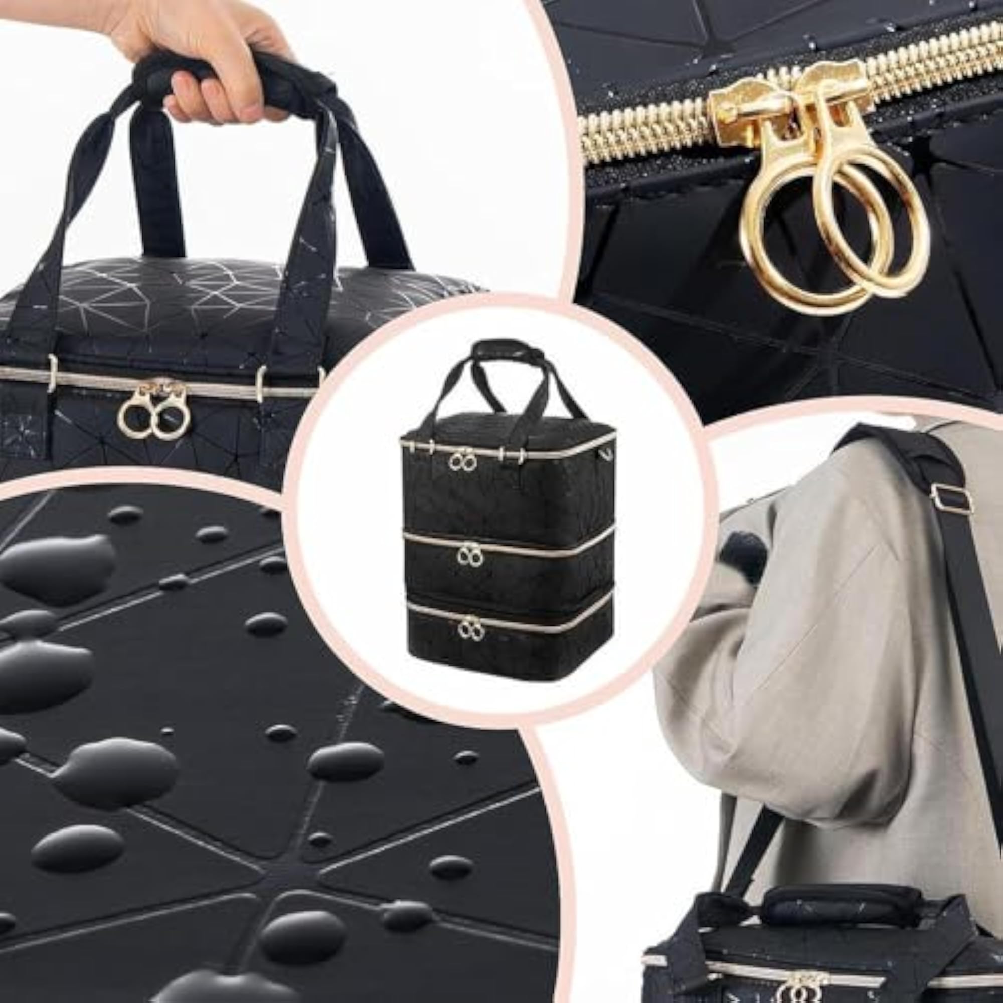 Nail Polish Organizer Bag, PU Leather Storage