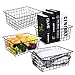 AXABING Aufbewahrungskörbe aus Draht, Metallkorb für Speisekammer, Organizer, Aufbewahrung, Metalldraht, geeignet für Zuhause, Büro, Küche, Badezimmer, 4 Stück
